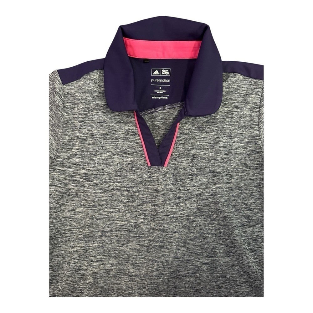 Adidas Pure Motion Purple, Pink and Gray Golf Shirt Women’s Small - Picture 4 of 7
